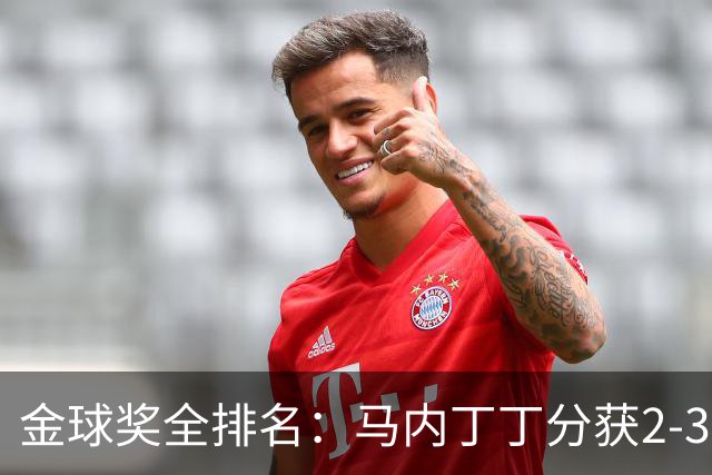金球奖全排名：马内丁丁分获2-3名 孙兴慜列第11